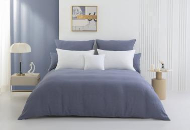 Ledina Leinenbettwäsche Ocean blau 