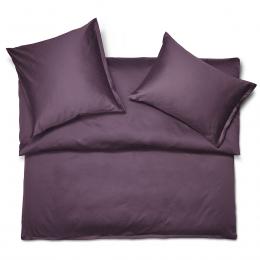 Schlossberg Satin Noblesse uni aubergine Kissen 80x40
