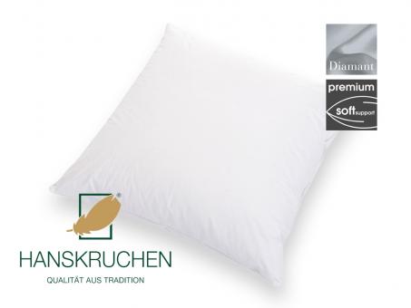 HANSKRUCHEN Daunenkissen DIAMANT premium soft 80x80, 150-450-150g