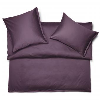 Schlossberg Satin Noblesse uni aubergine Kissen 40x40