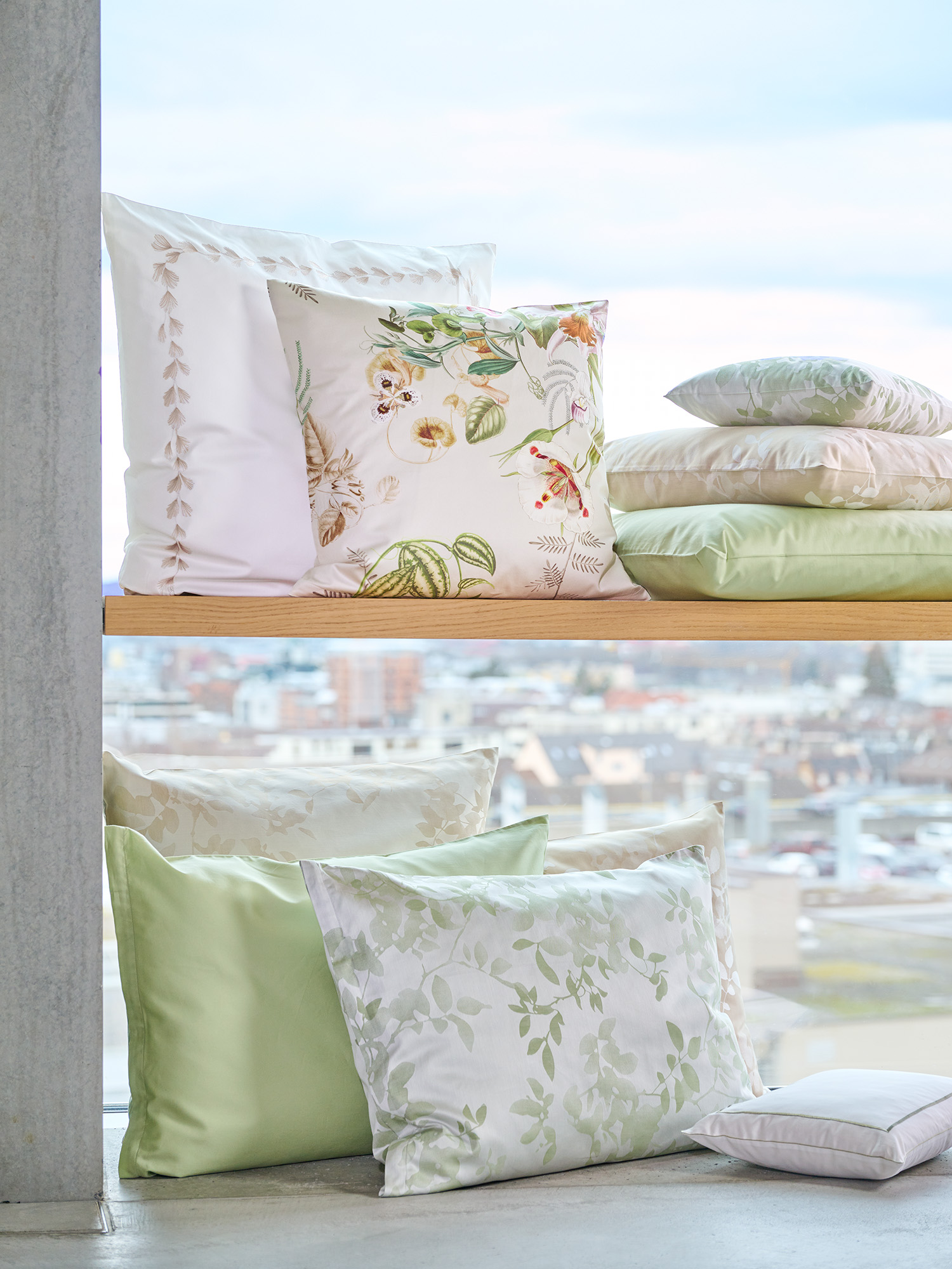 Christian Fischbacher Jacquard LEAVES ivoire verso 